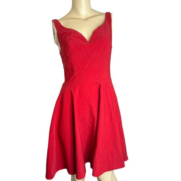 Grace Karin Red Fit & Flare Cocktail Dress Sz S Swing Sweetheart Flirty Twee - Picture 5 of 8